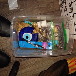 Box Of Misc Jewelry, Watches And Necklaces