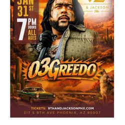 03 greedo Concert Tickets For Tmr January 31st