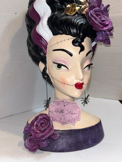 Halloween bride of Frankenstein bust gothic rockabilly