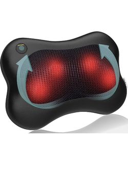 Brand New Zyllion Back and Neck Massager with Heat - 3D Deep Tissue Shiatsu Massage Pillow for Chair, Car and Muscle Pain on Whole Body: Shoulders, Ca