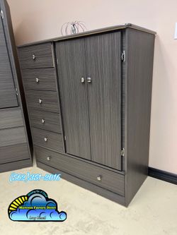 Grey closet compressed wood cajonera Comoda nueva new