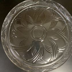 Glass Serving Platter 13” With Lip Around Edge