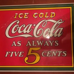 Porcelain Sign Coca Cola 1990