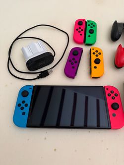 Nintendo Switch with Extra Joy-Cons and Accessories