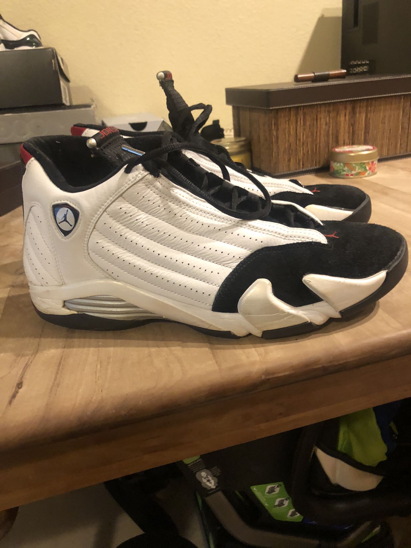 Jordan 14 2014 release no box size 12 Must go today! Trades for 11’s or 12’s $100 obo only if you want to trade!