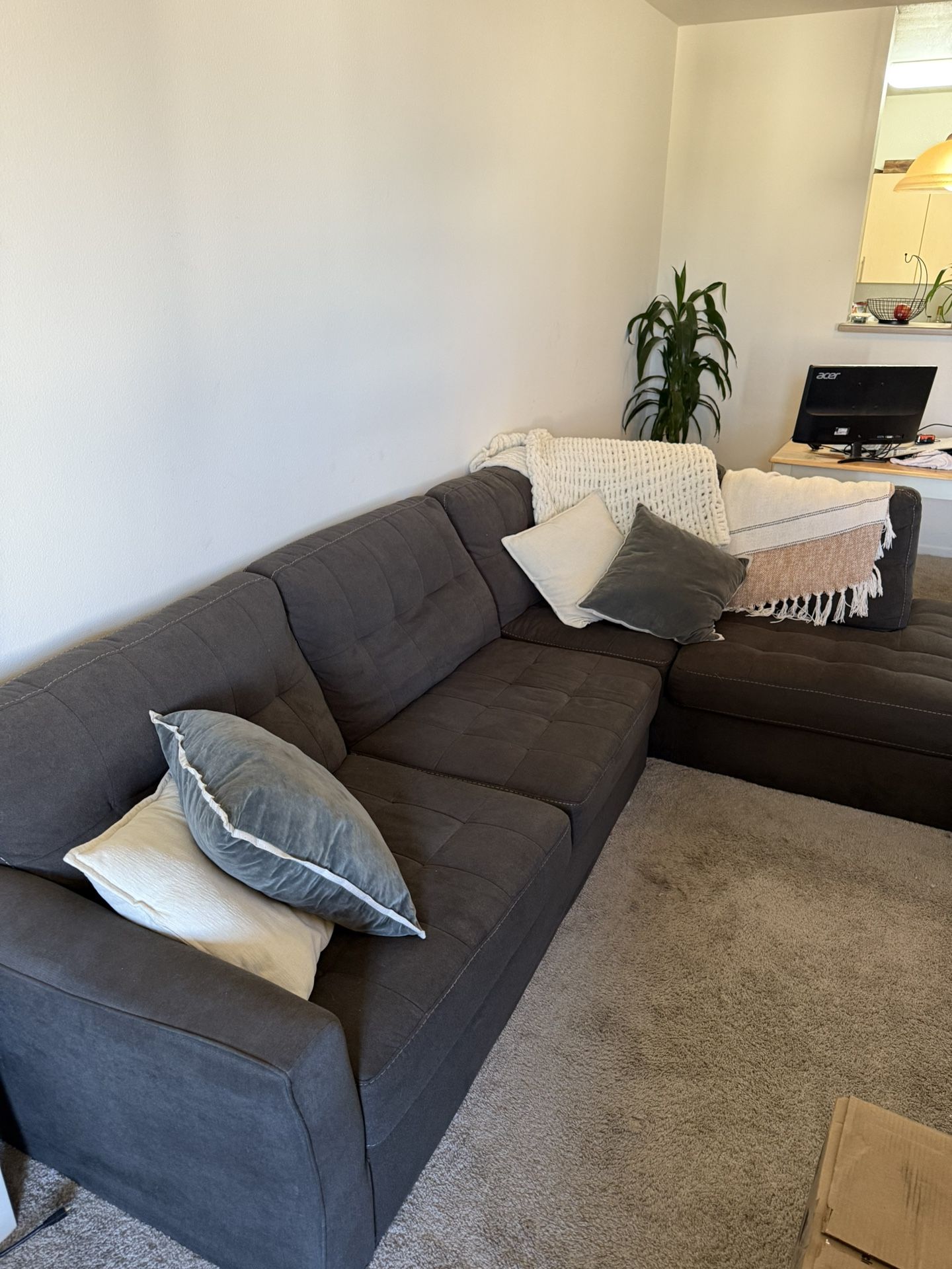 L-shaped Couch w/ chaser!