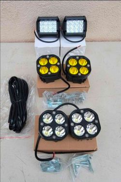 LED Light Pods Work Lights Luces Focos Niebla Neblina Chevy Gmc Ford Toyota Dodge Ram Chevrolet Jeep Chrysler Honda