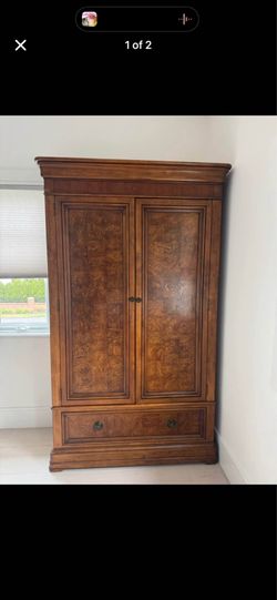 Luxury Ethan Allen Armoire / Wardrobe Cabinet —— Must Be Picked Up By 6/12