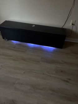 Black TV Stand with LED Lighting