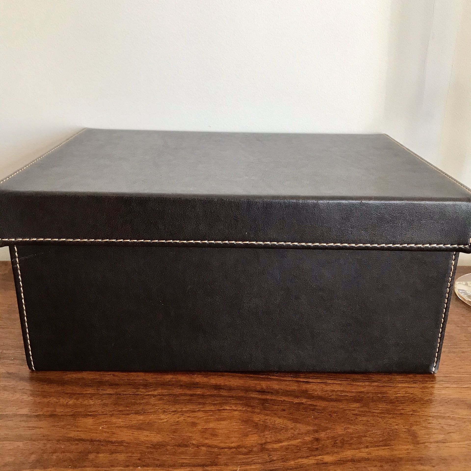 Chocolate Brown Faux Leather Box
