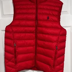 Ralph Lauren Polo Puffer Red Vest  New