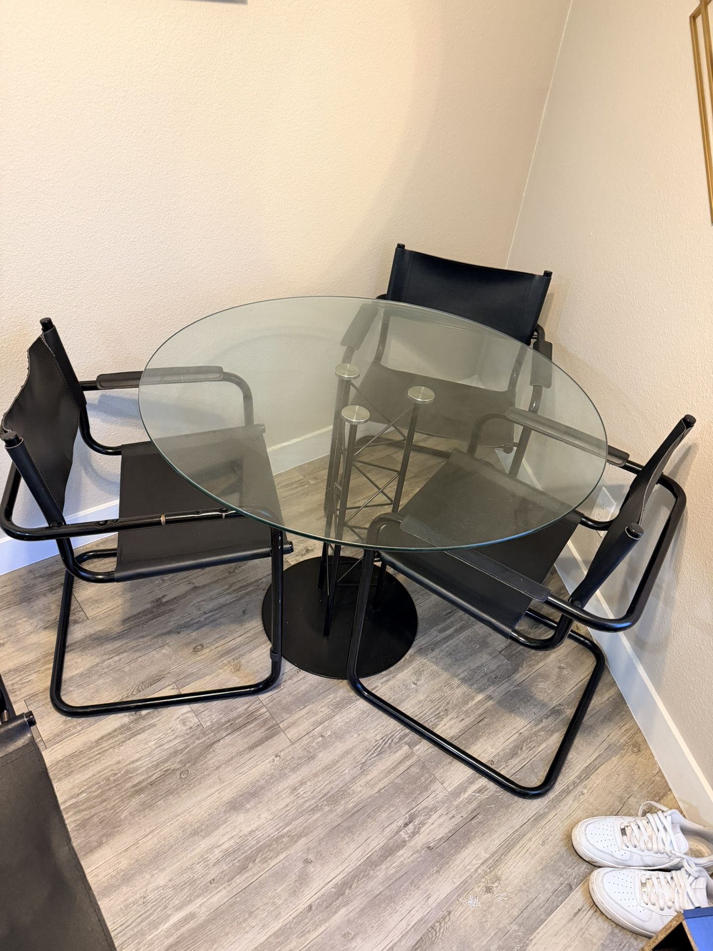 Glass Dinner Table W/ Chairs