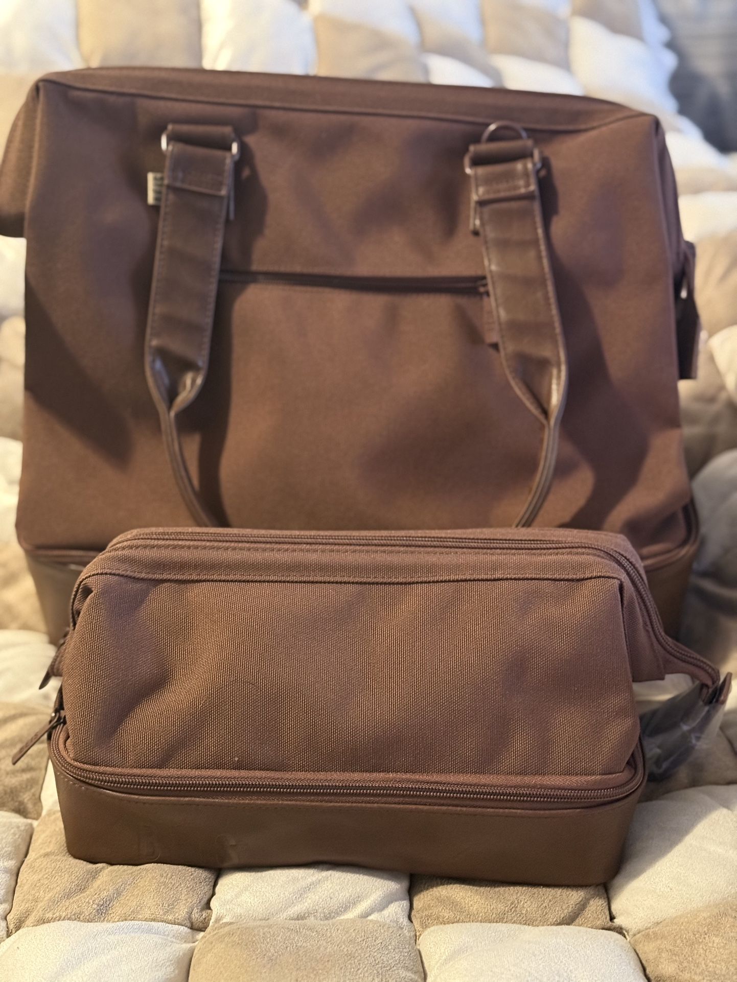 BÉIS Mini Weekender And Dopp Kit- Maple