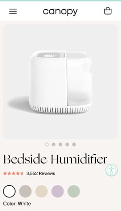 White Canopy Bedside Humidifer