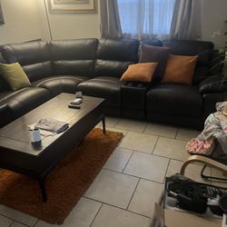 leather couch 2tables