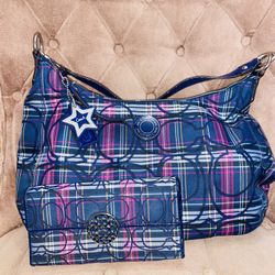 Medium Sized Coach Bag With Matching Clutch Wallet