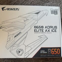 GIGABYTE B650 AORUS Elite AX ICE (AM5/ LGA 1718/ AMD/ B650/ ATX/ 5-Year Warranty/ DDR5/ Triple M.2/ PCIe 5.0/ USB 3.2 Gen2X2 Type-C/WiFi 6E/ 2.5GbE LA