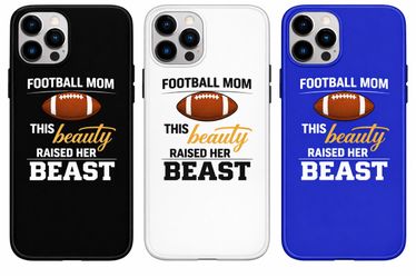 Personalized Football Mom Phone Case for iPhone 12-18 and Samsung 23-25Ultra