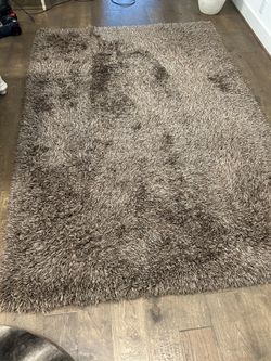 Large Brown Shag Area Rug