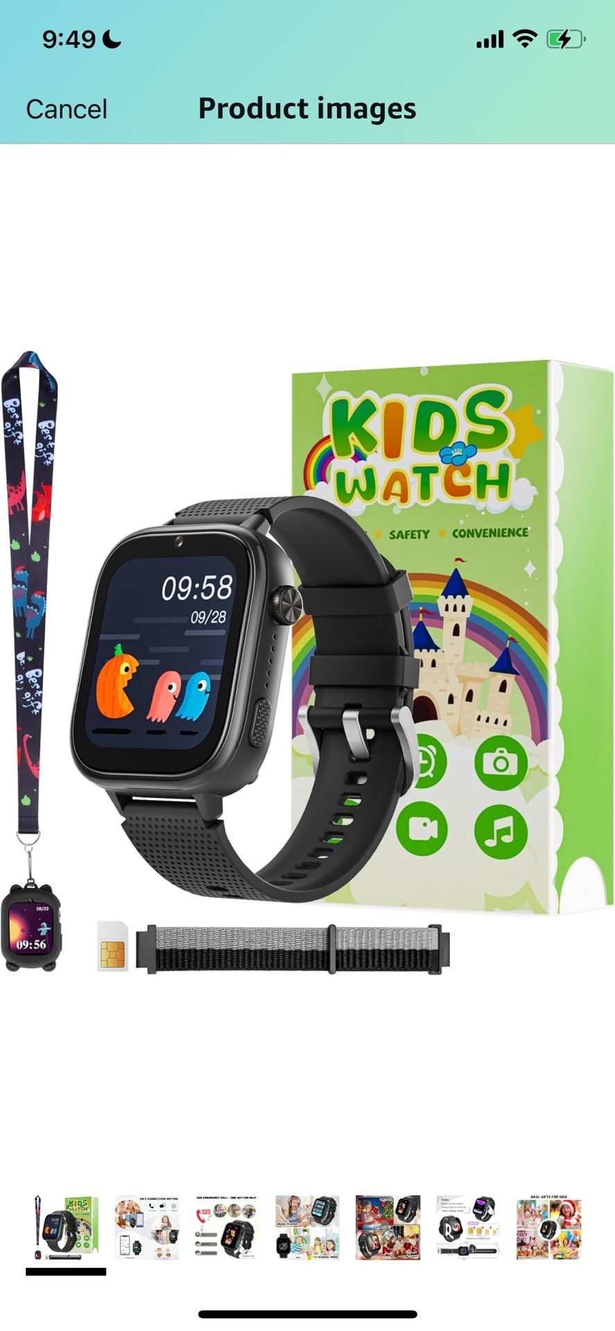 OKYUK 4G Kids Watch, Smart Watch for Kids with SIM Card, 47 Exciting Games, Two-Way Calling Feature, SOS Emergency Call Button Ideal for Kids Aged 3-1