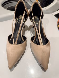 Roger Vivier Champagne Color Heels Sleek Minimalist Design