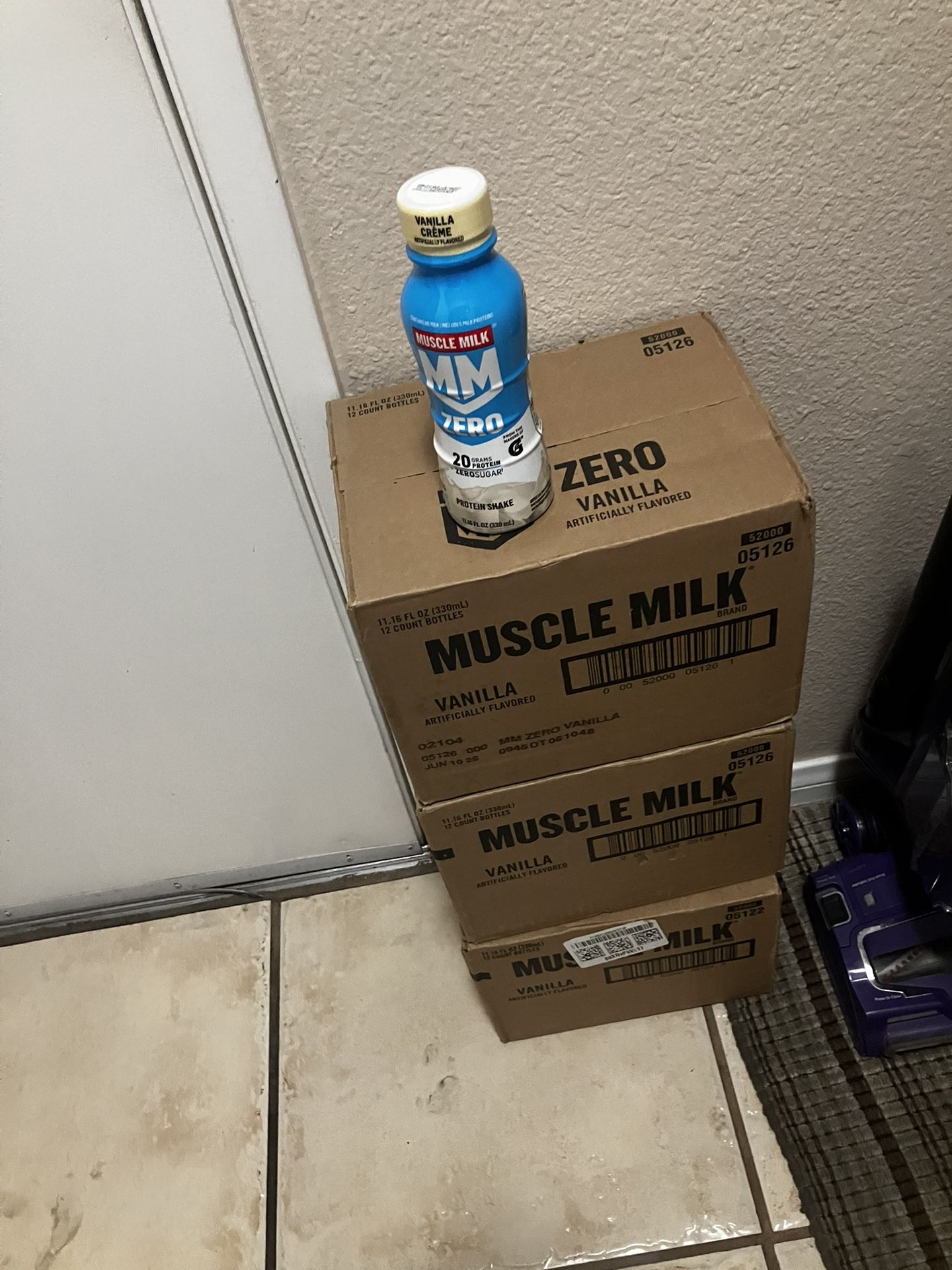 Three Cases Of Vanilla Muscle Milk $15/case Three For $40
