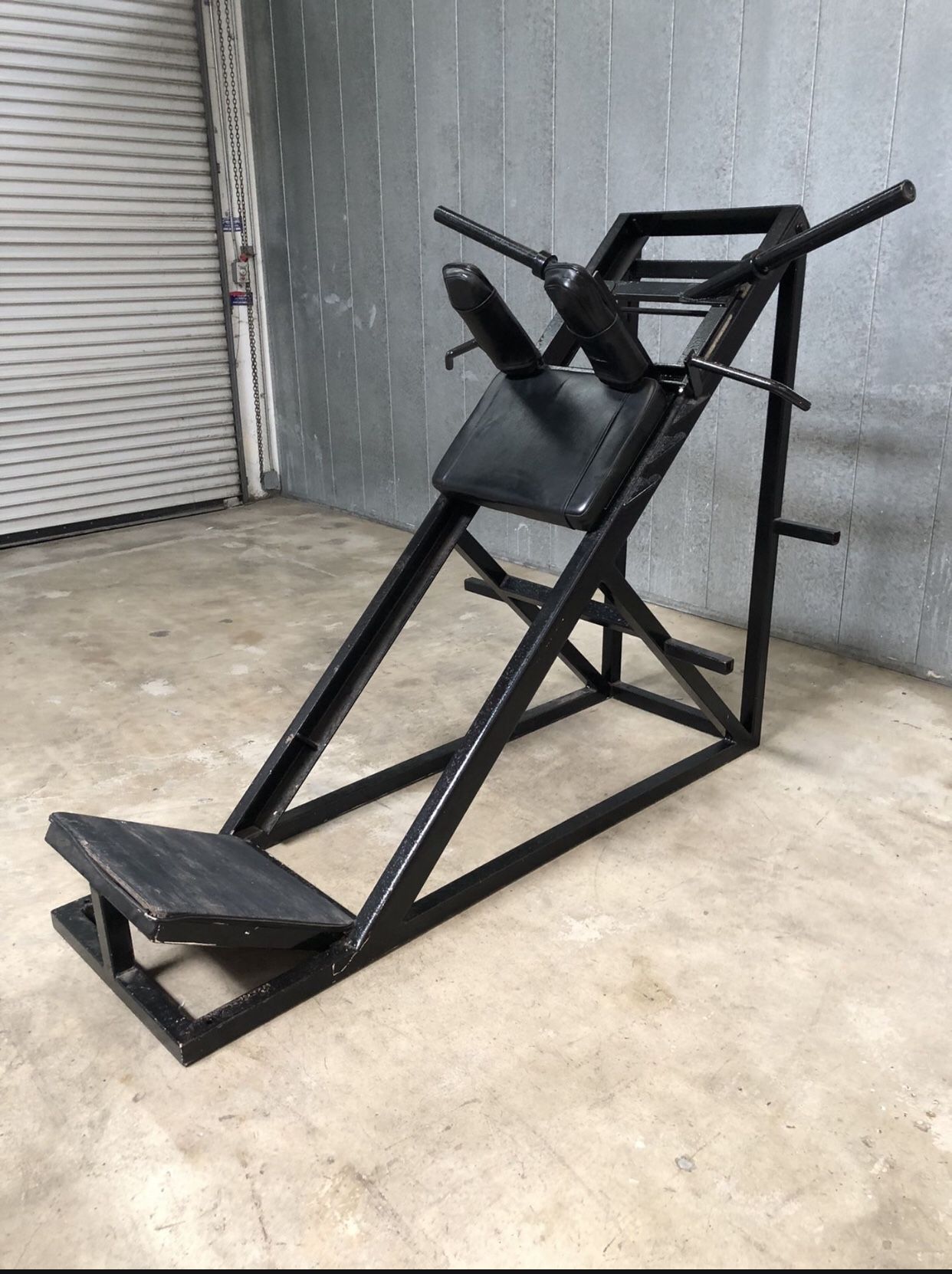 Vintage Hack Squat Old School Bodybuilding Machine Iron Muscle Weights Gym Fitness Workout Legs Leg Day Machine