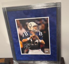 Peyton Manning Signed Colts Photo - Professionally Framed - 5 Star certified