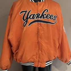 Vintage Rare New York Yankees Orange Starter Jacket Men’s 5 XL