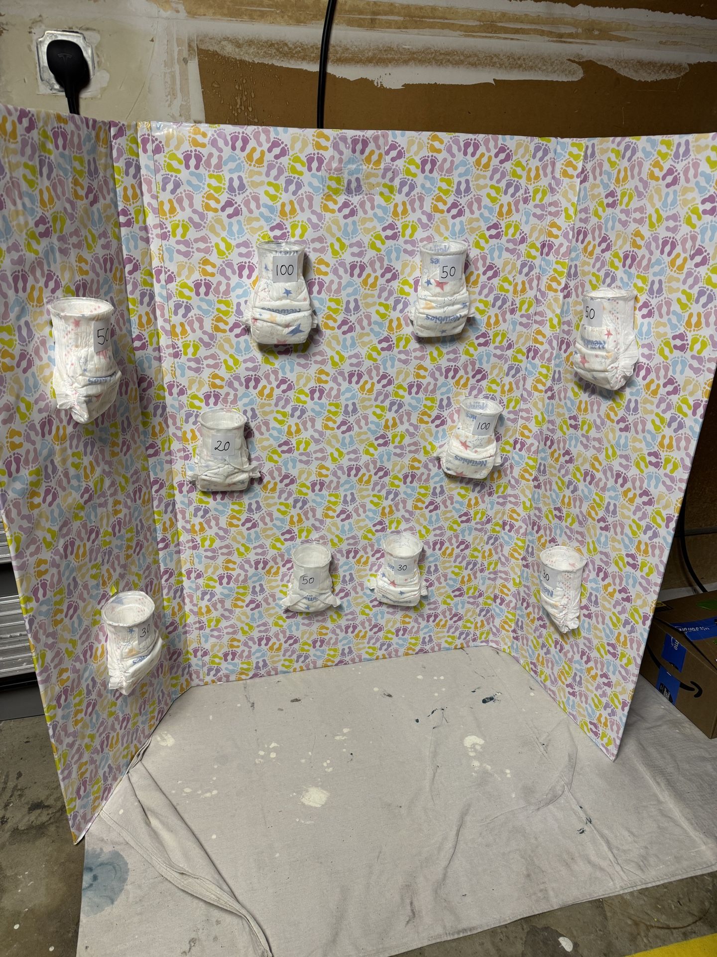 Diaper Pong Game Set With Pong Balls