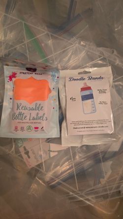 Reusable baby bottle label