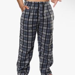 NEW Men's Sz XL Navy Blue Plaid PJ Pants 