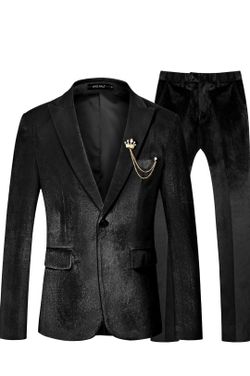 2 Piece Velvet Suit