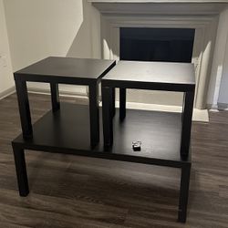Living Room Table Set (black)