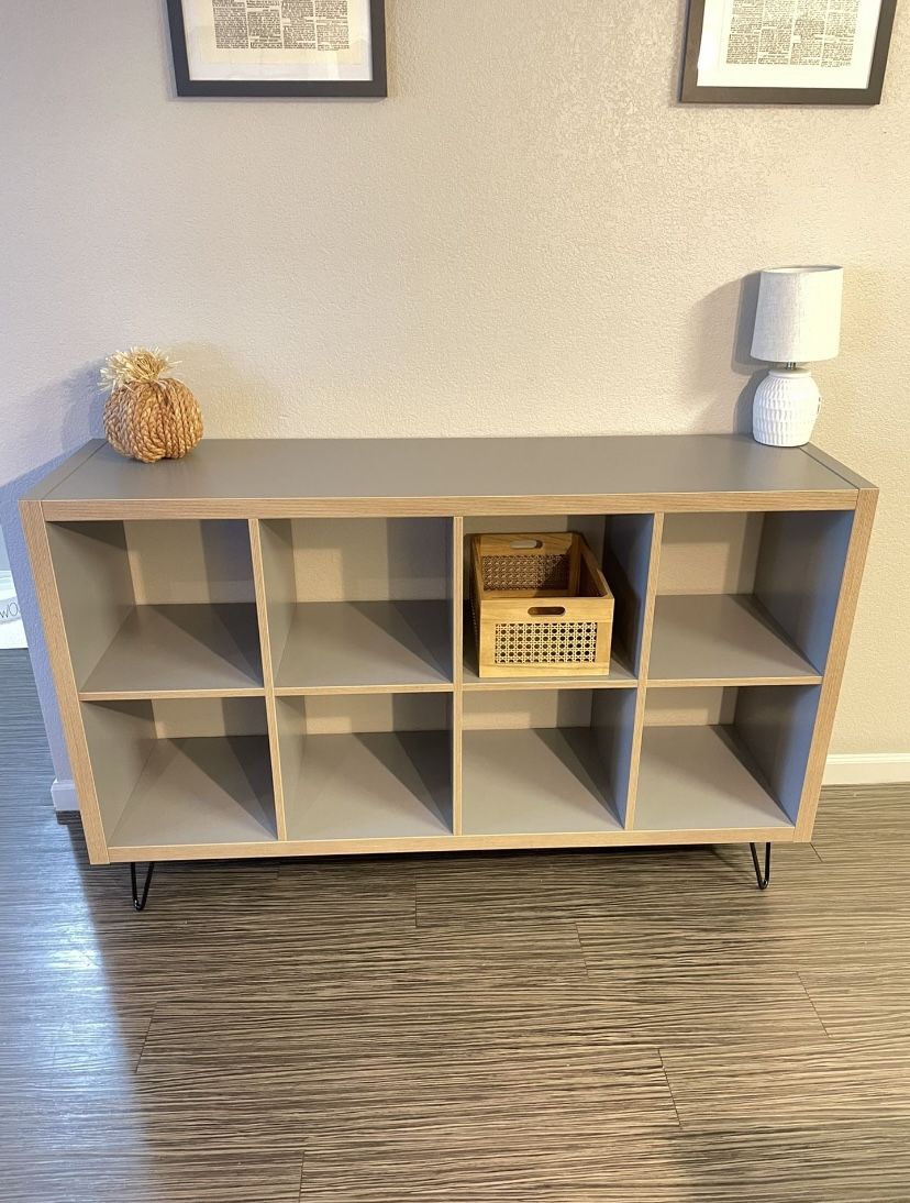 Gray Cube Storage 8 Cubby