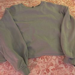 blue cropped long sleeve 