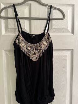Express 90’s Vintage Black Embellished Women's Top size small