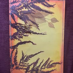 Natural Dried Leaves Art Covered in Vinyl