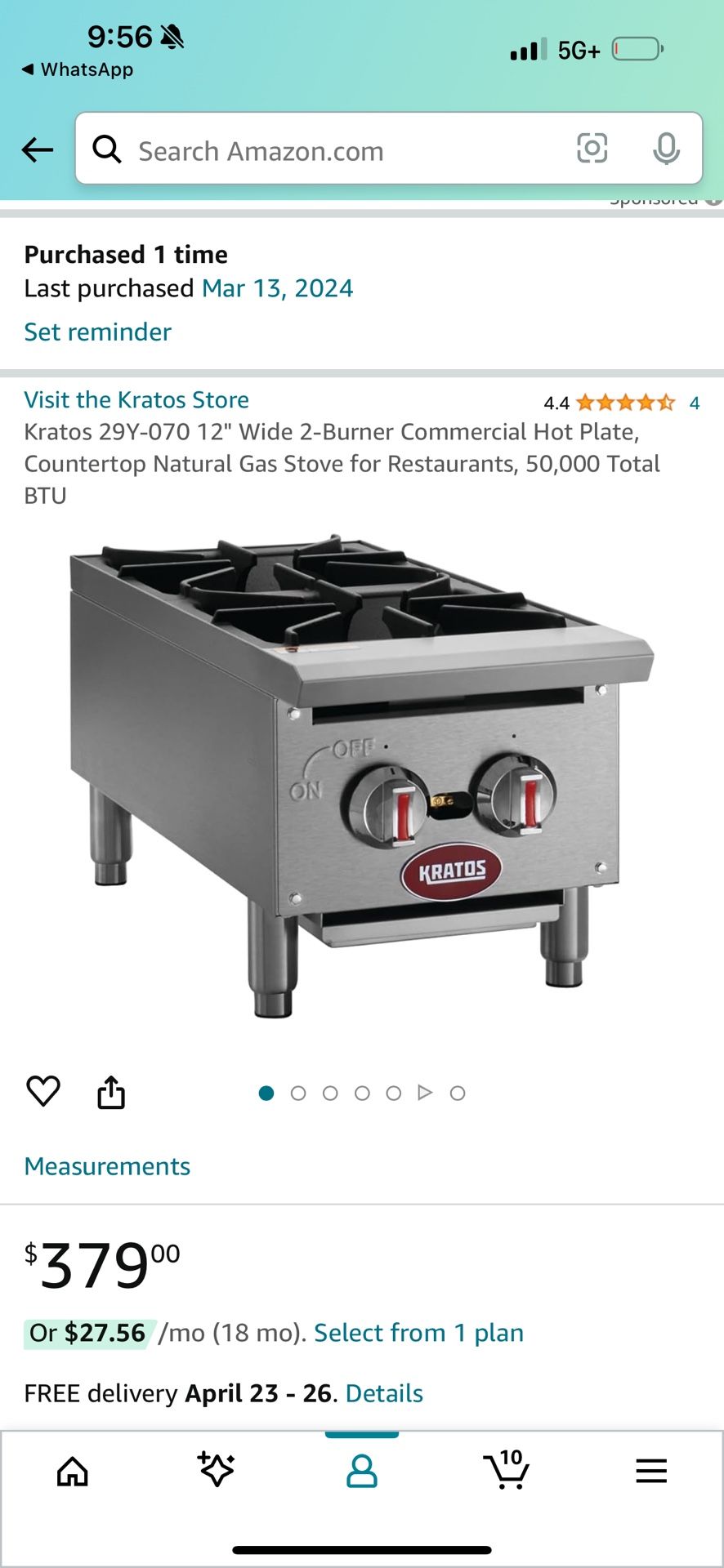 New Two-burner propane stove
