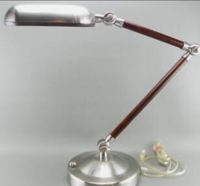 Sharper Image Industrial Style Adjustble Arm Desk Lamp, Light