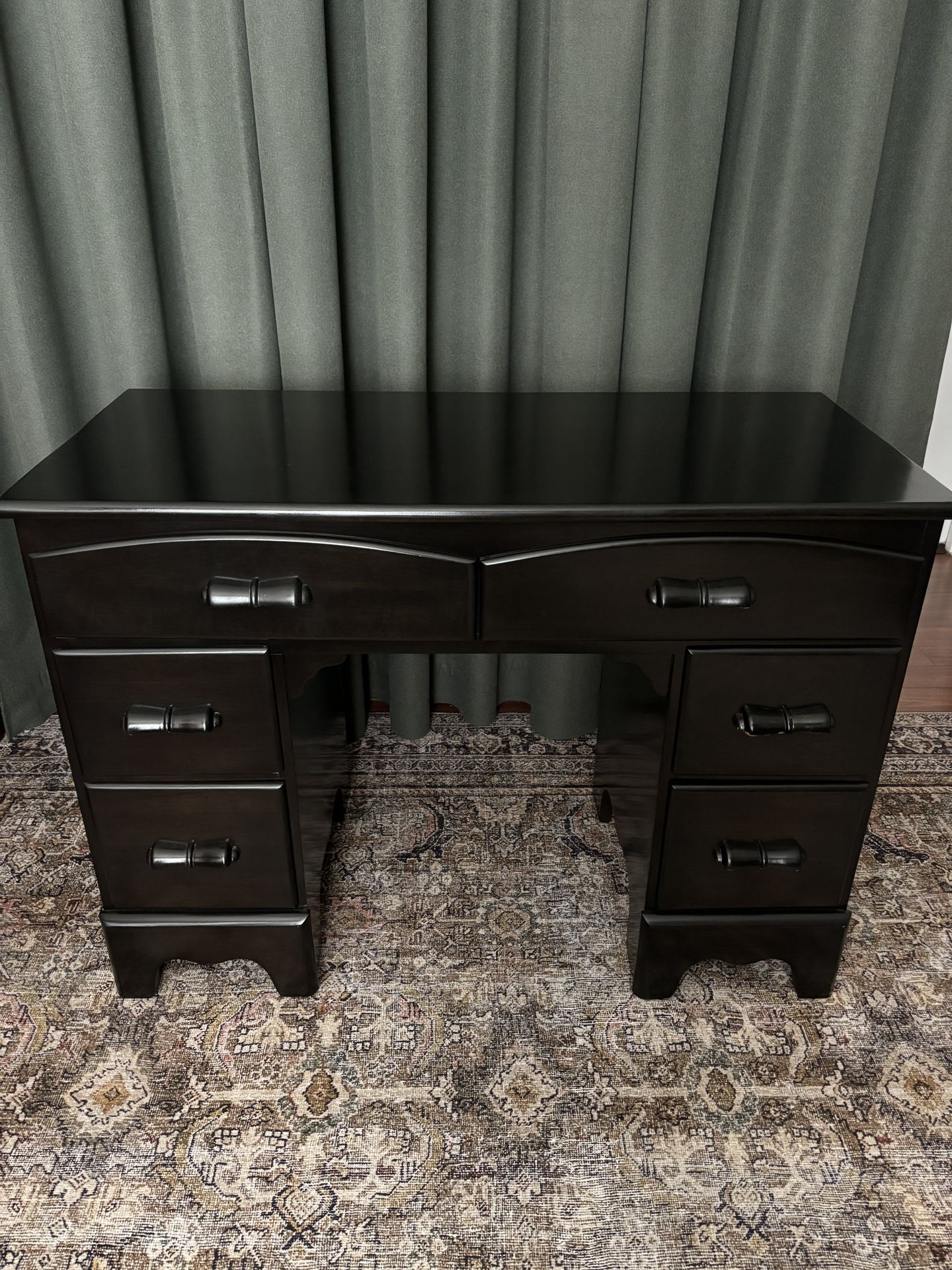 Desk , Black Desk, Solid Wood Desk, Office Desk , Mcm Desk