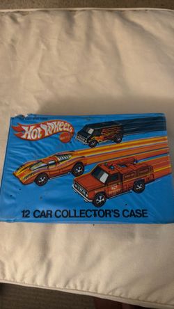 Vintage 1975 Hot Wheels 12 Car Collector's Case Vinyl Storage WITH INTACT TRAY
