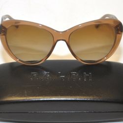 Ralph Lauren RA(contact info removed)6/T5 "RALPH" Cat Eye Beige Polarized Sunglasses 56-16-135