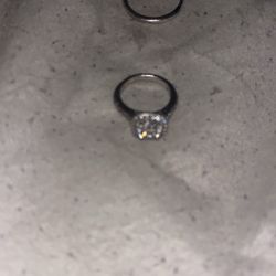 diamond engagement ring CZ925 sliver w diamonds