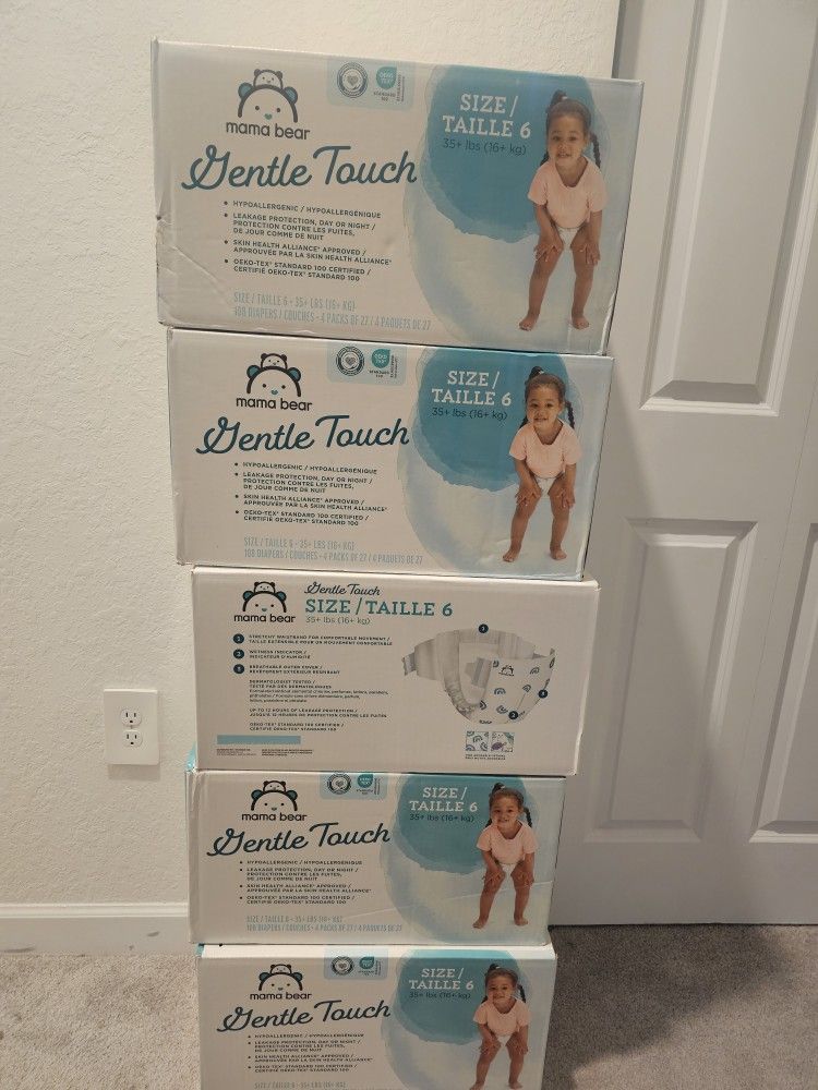 6 Packs Diapers Each 25$
