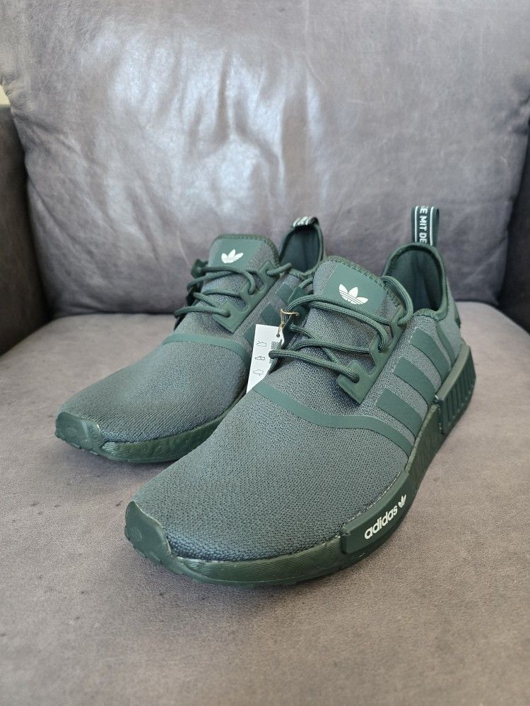 Adidas NMD R1 Boost Mineral Green Cloud White HP7820 Men's Size 12 Running Shoes