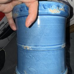 Two Blue Small Pots 