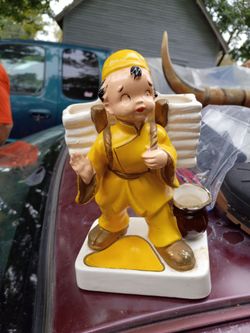 Vintage Ceramic Figurine with Planter