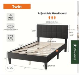 Bed Frame and Wall Hanging Mirror