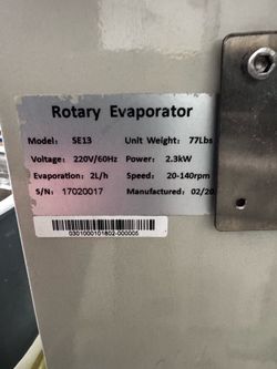 Across International SE13 5L Rotary Evaporator – Lab/Cannabis Extraction Equipment